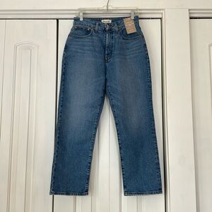 Madewell curvy 90’s straight crop jeans